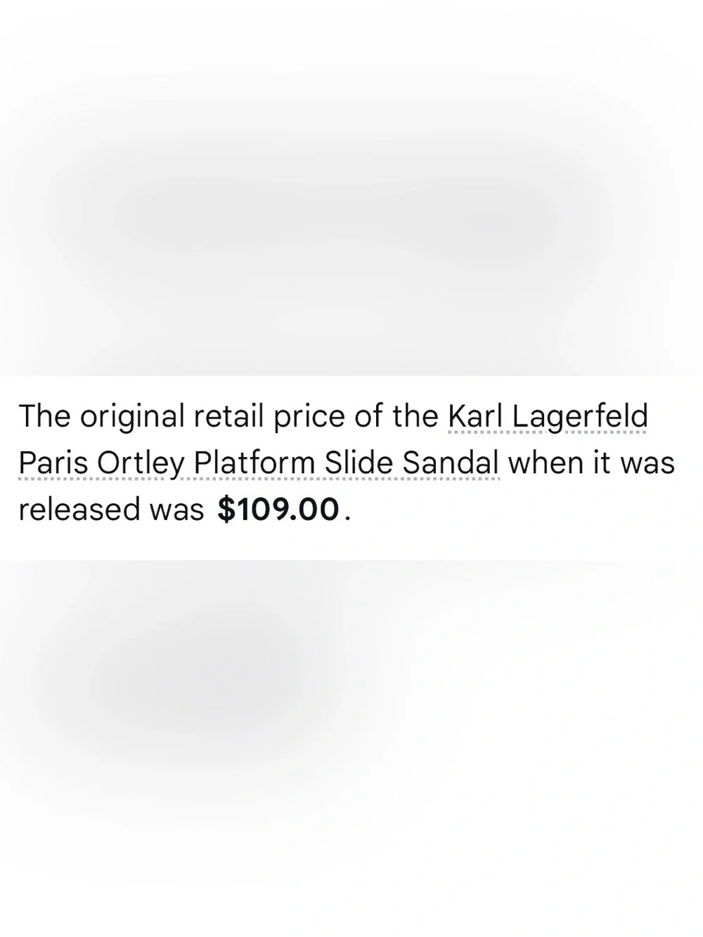 Karl Lagerfeld Paris Ortley Platform Slide Sandal (NWOT)
